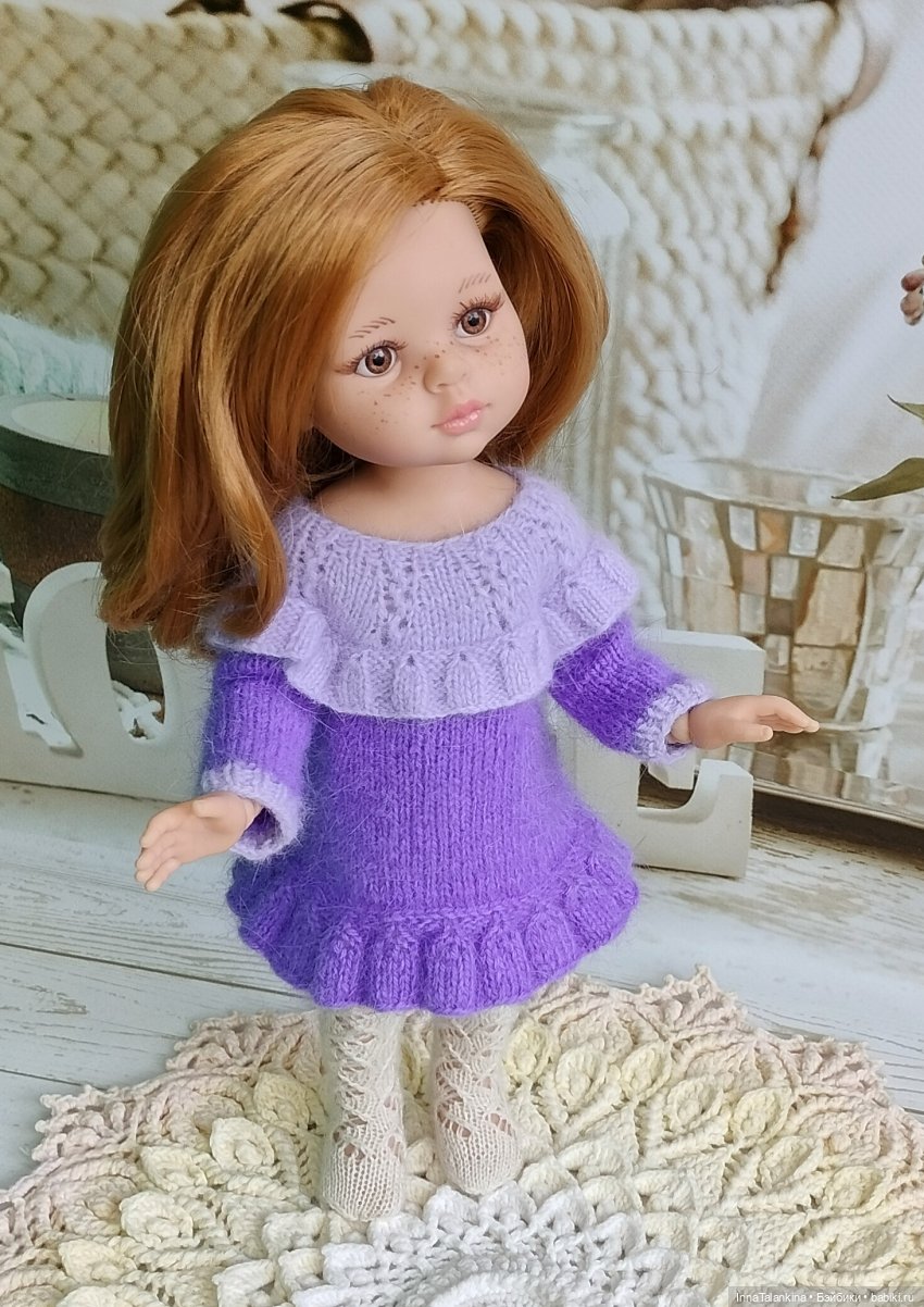 Платье с воланом — Одежда и обувь для кукол своими руками: фото (фото 3)