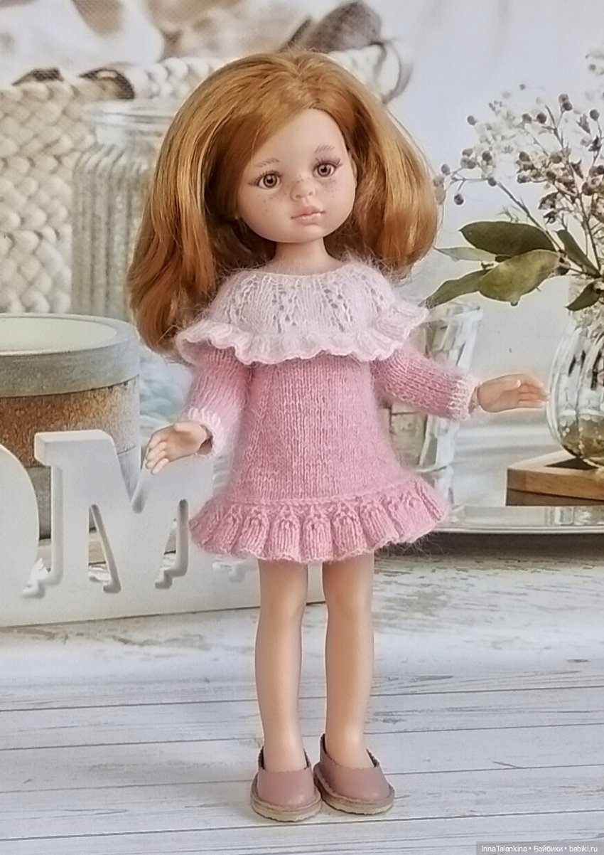Платье с воланом — Одежда и обувь для кукол своими руками: фото