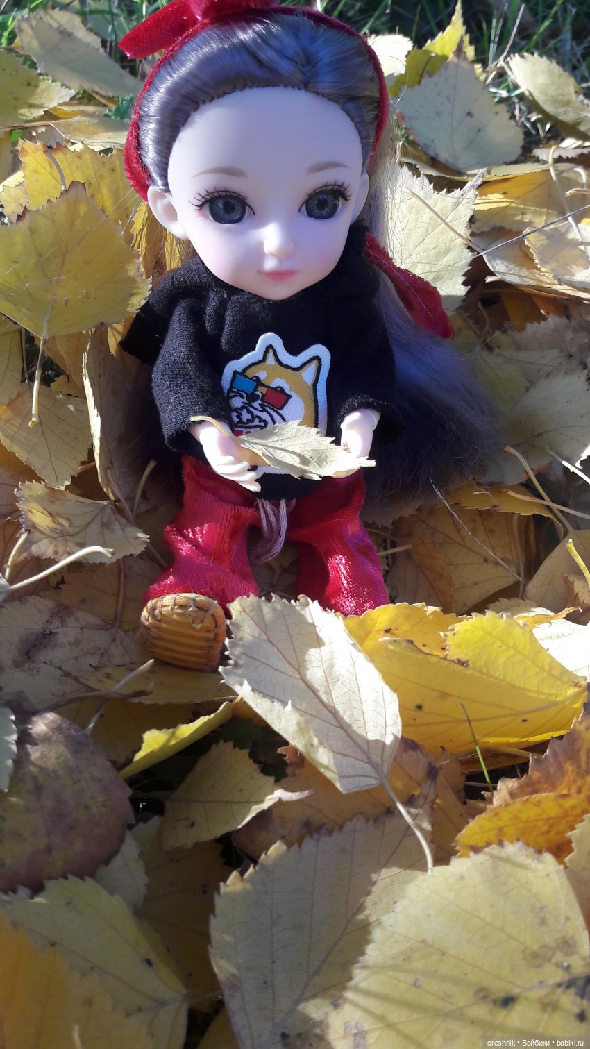 Как я осенью в листьях загорала🍁🍂🌤️