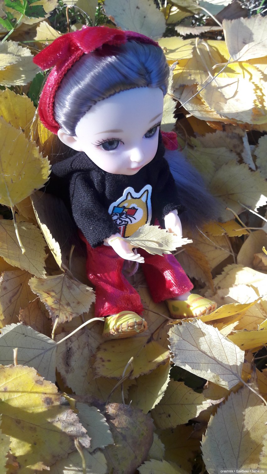 Как я осенью в листьях загорала🍁🍂🌤️