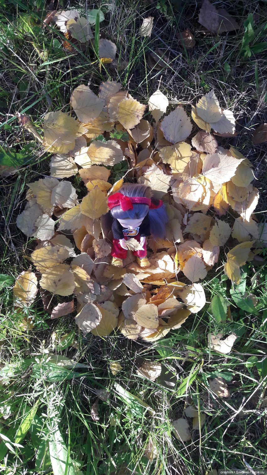 Как я осенью в листьях загорала🍁🍂🌤️