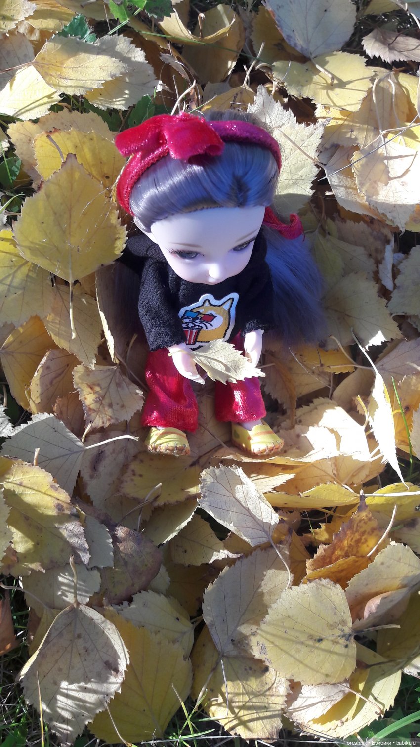 Как я осенью в листьях загорала🍁🍂🌤️