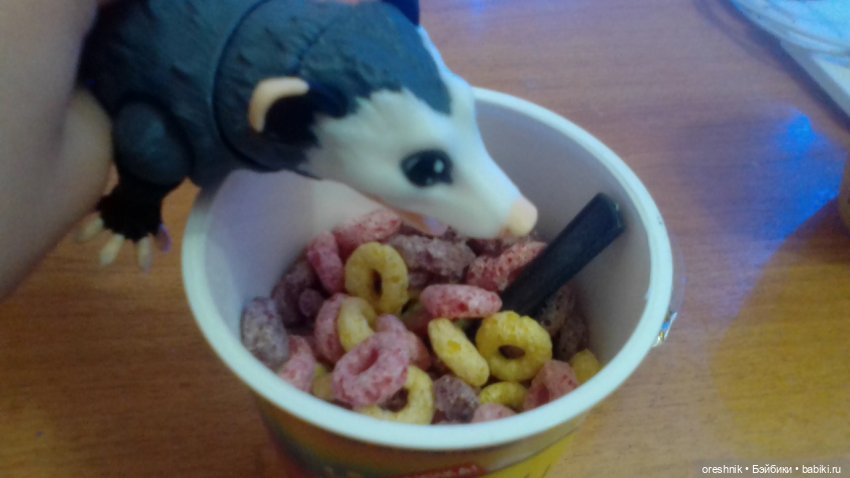 Опоссум. Ночной завтрак. Ложка.🤔😋🌄 | Бэйбики Опоссум. Ночной завтрак. Ложка.🤔😋🌄 (фото 10)