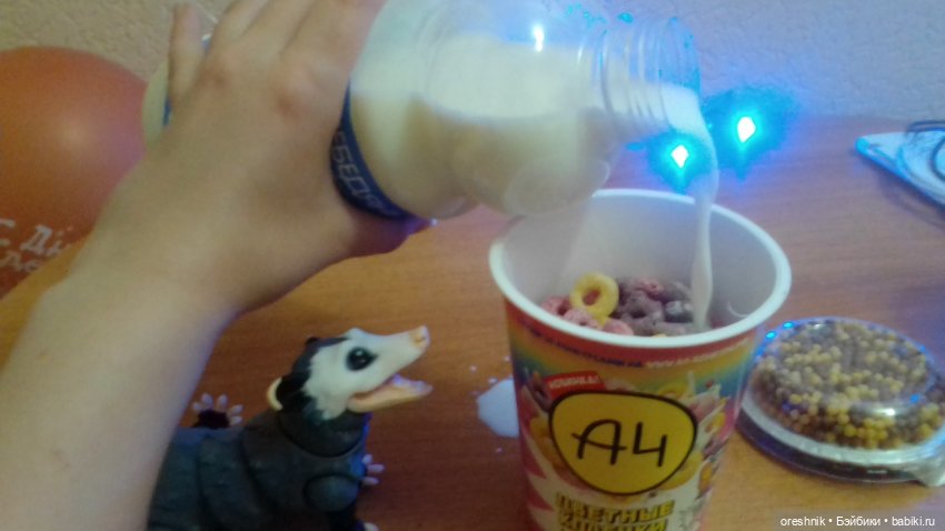 Опоссум. Ночной завтрак. Ложка.🤔😋🌄 | Бэйбики Опоссум. Ночной завтрак. Ложка.🤔😋🌄