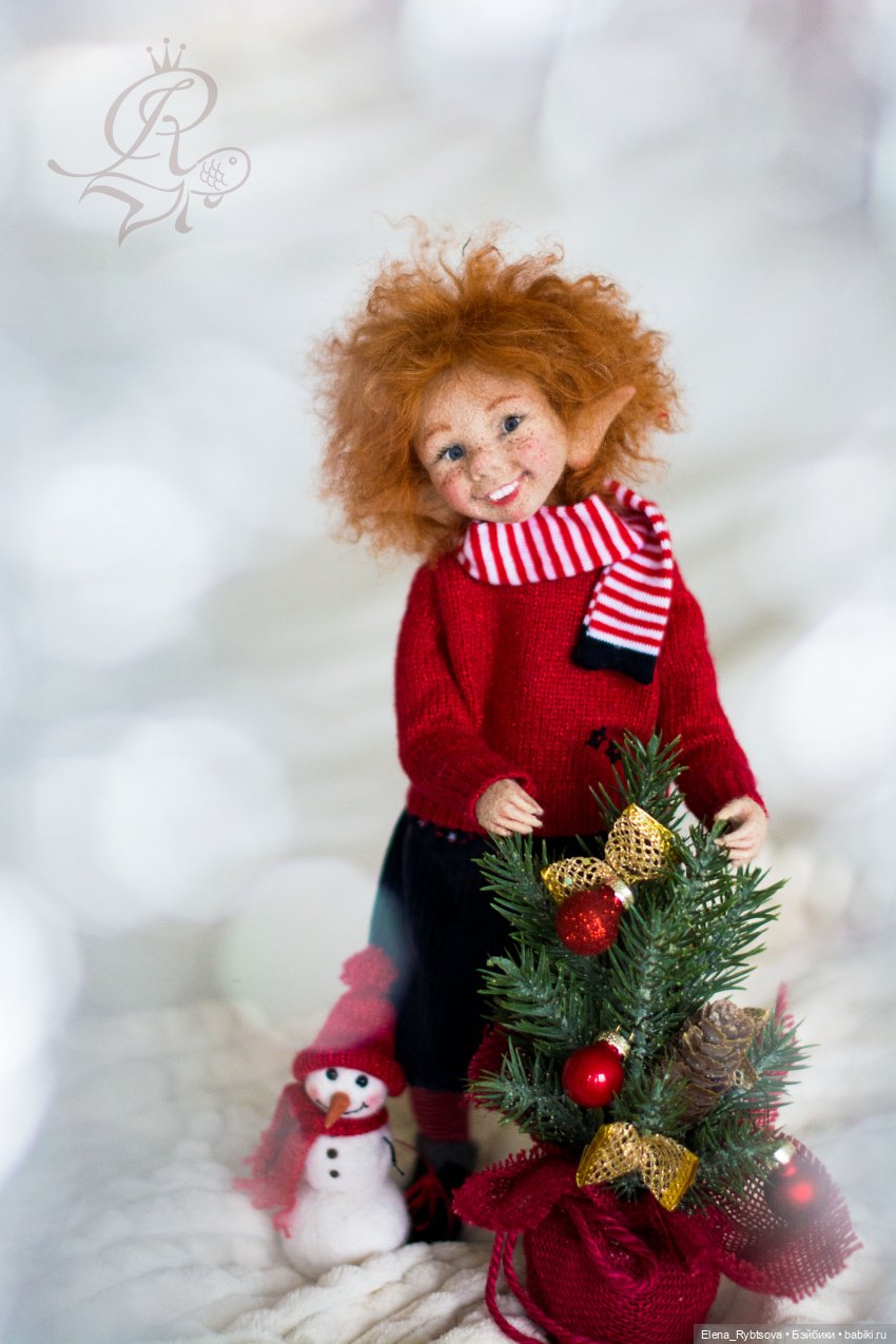 Эльф Джелси. Рост 35 см. Скелет внутри тела . Может принимать различные позы