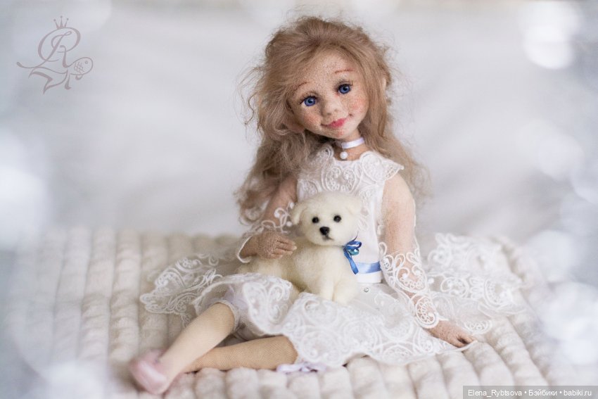 Голубоглазый Ангел.Рост 20 см. в положении сидя