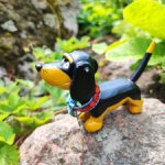 Собака, такса, деревянная игрушка