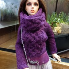 Распродажа! Джемпер, снуд, сумка, ремень для любых кукол 40- 45 см