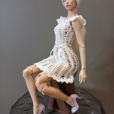 Платье ажурное для кукол 30-40 см