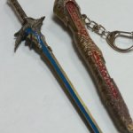 Меч с ножнами из металла 17 см