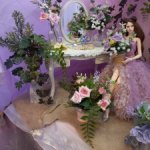 Декоративный букетик в стеклянной вазе