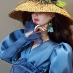 Шляпка с цветами из шелка ручной работы