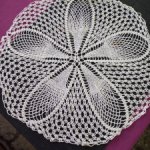 Салфетка круглая вязанная из хлопка