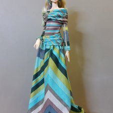 Платье из итальянского трикотажа на девочек 1/4