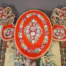 Мебель с ручной городецкой росписью