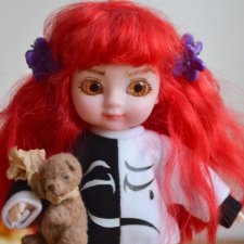 ООАК мини баболи, шарнирная куколка 12 см