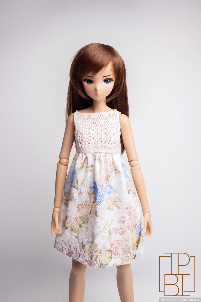 Комбинированное платье для Smart Doll