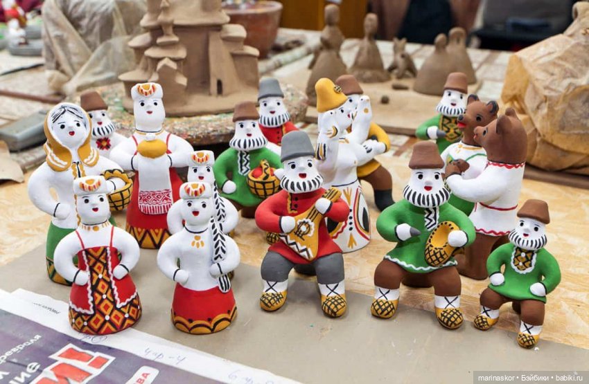 Каргопольская глиняная игрушка. "Бабкина поляна" (фото 3)