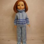 Спортивный костюм с брючками для куклы Paola Reina 32-34 см