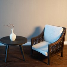 Кресло в винтажном классическом стиле, кресло для кукол 1:6 Блайз ,Барби