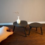 Комплект из двух овальных столов для кукол 1:6