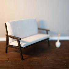 Диван в винтажном классическом стиле, диван для кукол 1:6 Блайз ,Барби