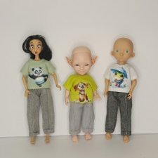 Брючки, шорты и футболки на пижамок, Жу от Д.Нужновой, Бусинку 15см и Лулу 15см