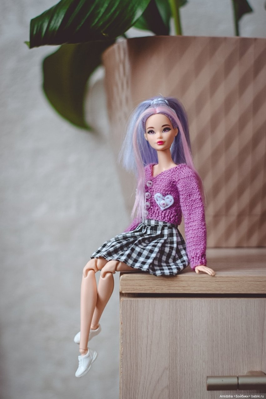 МК Жакет для барби спицами. Два варианта горловины (фото 6)