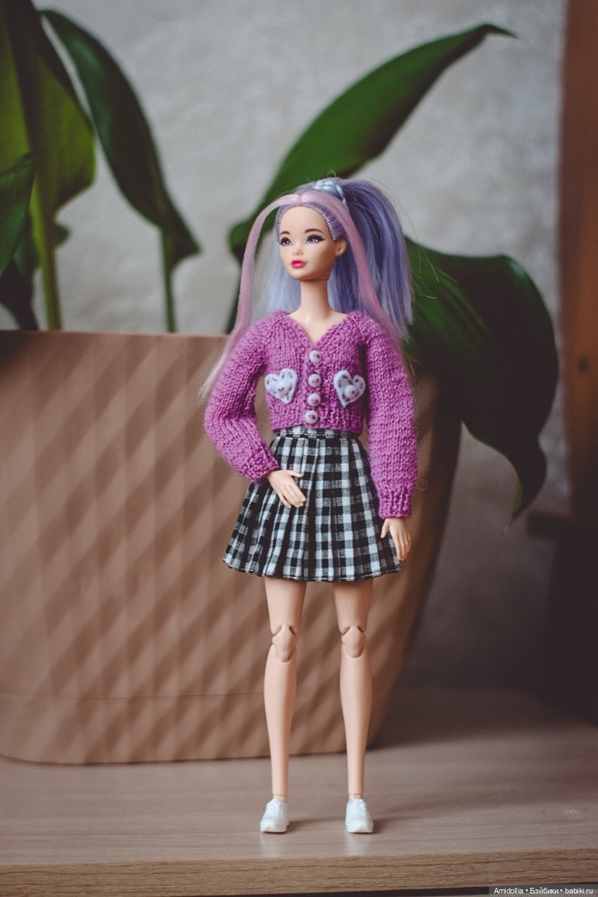 МК Жакет для барби спицами. Два варианта горловины (фото 4)