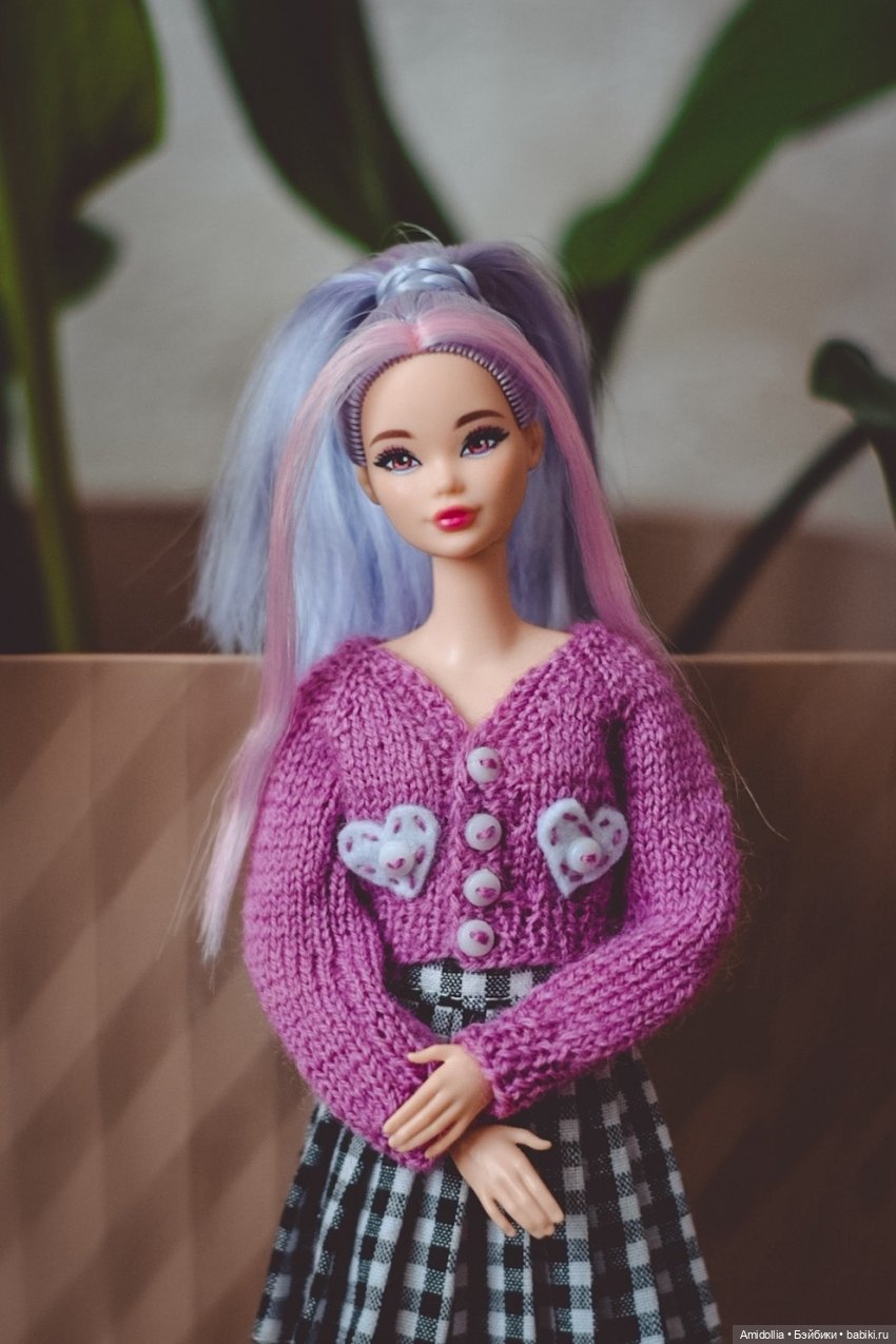 МК Жакет для барби спицами. Два варианта горловины (фото 2)