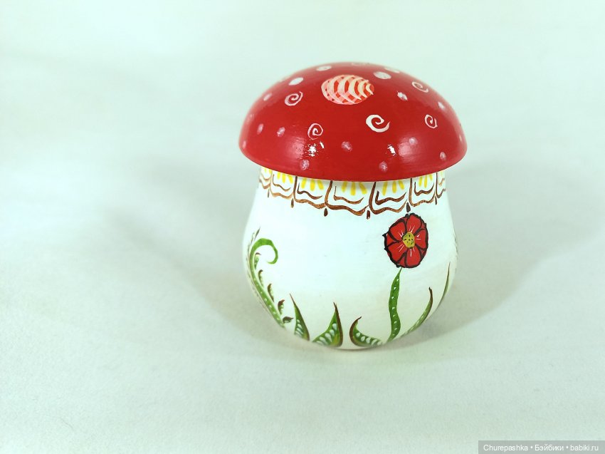 Грибочки — Авторские игрушки из дерева: резьба (фото 4)
