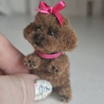 Шоколадный пудель миниатюра для барби и др