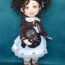 Текстильная куколка ручной работы