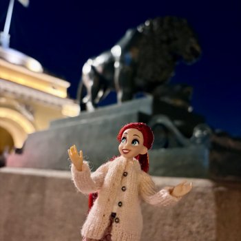 Ариэль по ночному городу