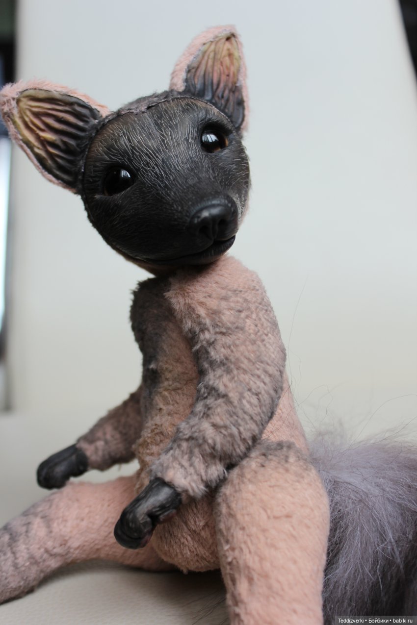 Лисенок в смешанной технике