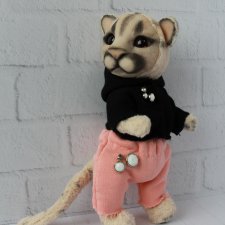 Пума в смешанной технике