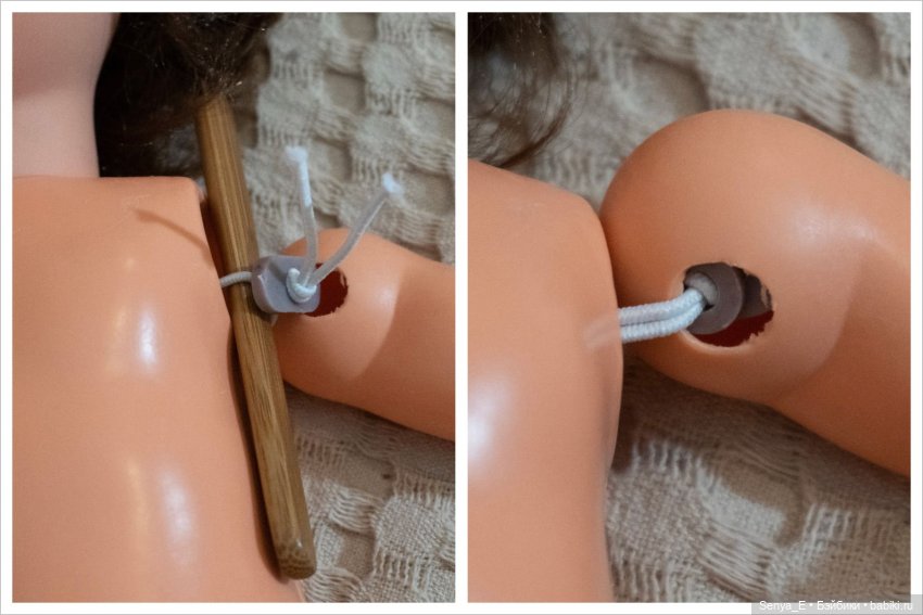 Перетяжка резинки для куклы ГДР (осторожно: расчлененка) (фото 5)