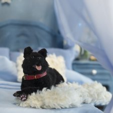 собака для Барби игрушка в смешанной технике формат 1/6