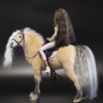 лошадь для Барби, Фьордская лошадь подвижная в смешанной технике, конь