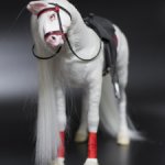 лошадь для Барби, подвижная в смешанной технике, конь формат 1/6