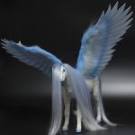 пегас в смешанной технике, лошадь