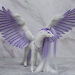 пегас в смешанной технике, лошадь, единорог, аликорн