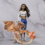 Дракон для Барби в смешанной технике, подвижный