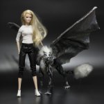 Дракон для Барби в смешанной технике, подвижный