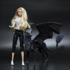 Дракон для Барби в смешанной технике, подвижный