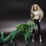 Дракон для Барби в смешанной технике, подвижный