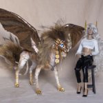 Дракон для Барби в смешанной технике, подвижный, знак зодиака  Дева