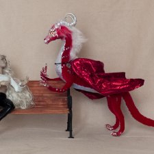 Дракон для Барби в смешанной технике, подвижный, знак зодиака Стрелец