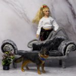 собака для Барби игрушка в смешанной технике формат 1/6