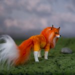 лиса для Барби в смешанной технике формат 1/6